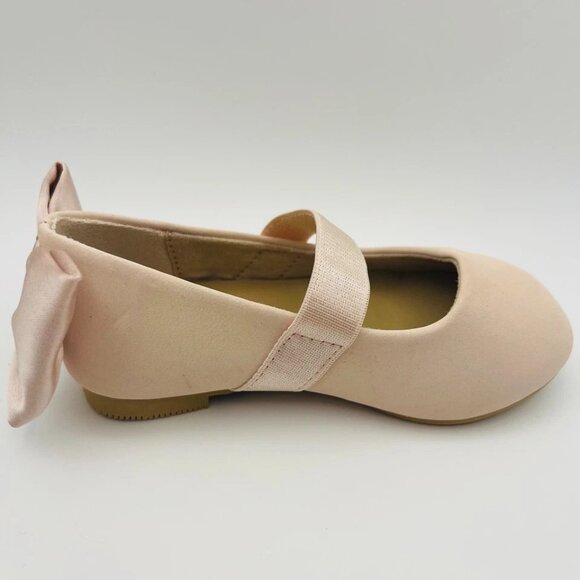 Toddler Girls' Joi Slip On Ballet Flats Pink Bow Back Elastic Strap Cat & Jack - Picture 2 of 6